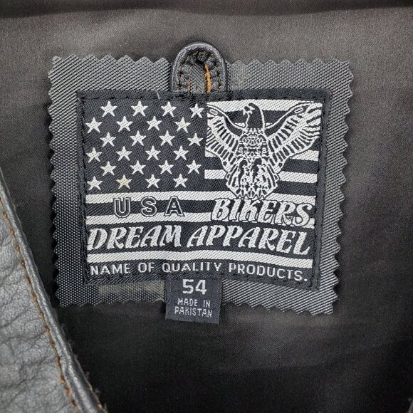 Bikers Dream Apparel Men's Live To Ride Ride To Live Eagle Snap Up Vest Size 54 - Picture 4 of 13